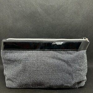 Ladies Lancome Silver/ black cosmetic bag